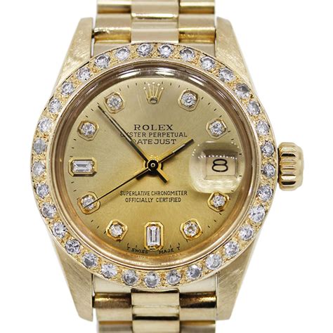 rolex presidential ladies 18k gold